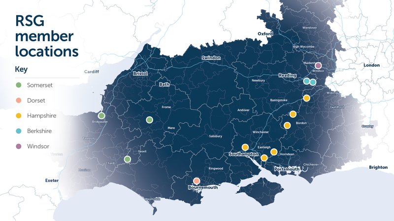 RSG member locations map